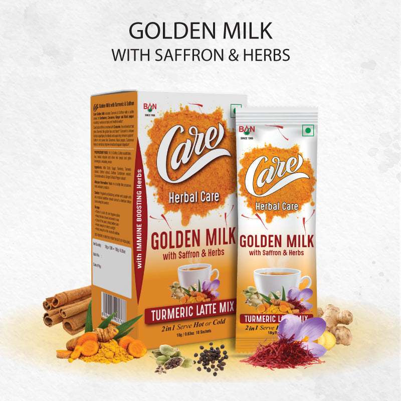 Golden Milk With Saffron & Herbs 2 in 1 Turmeric Latte Mix