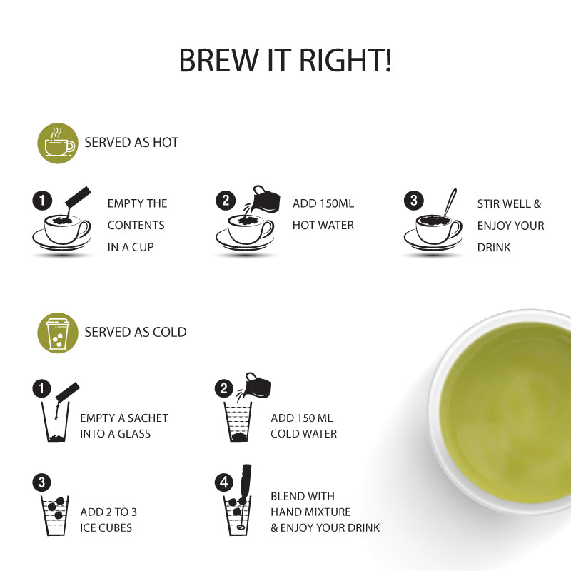 How to make Japanese Matcha 2 in 1 Green Tea