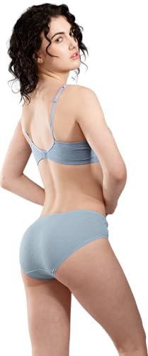 The Secret Loom Women's Hipster - 100% Cotton Pointelle Rib - Premium High Waist Hipster Panties for Women
