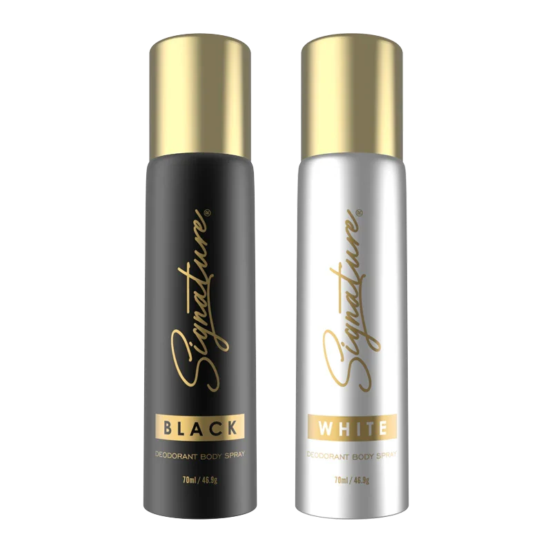 SIGNATURE Black : White Deodorant Spray - 70 ml (For Men & Women)