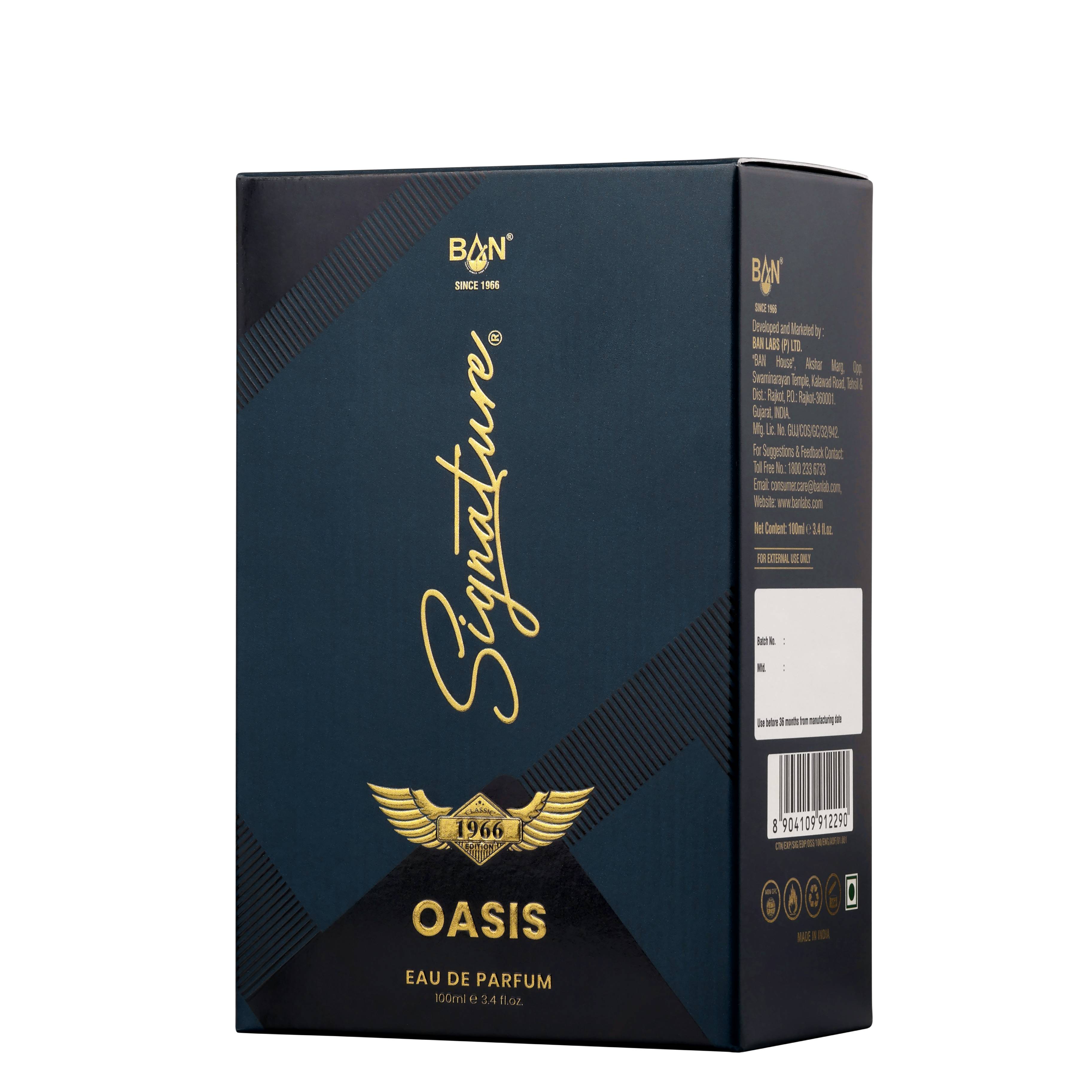 OASIS – Men's Eau De Parfum - 100ml | Clean Fresh Woody Fragrance