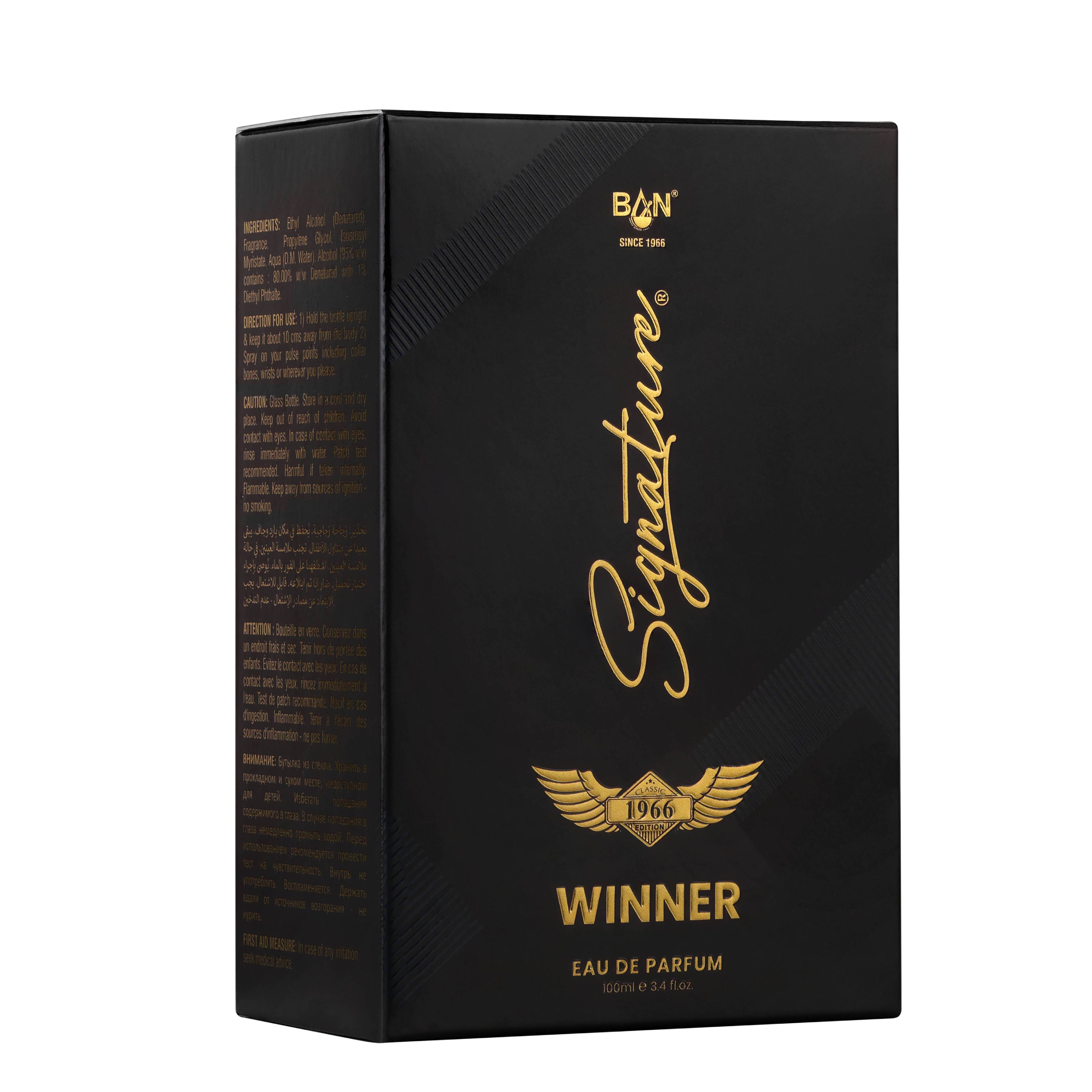 WINNER – Women's Eau De Parfum - 100ml | Empowering Amber Floral Fragrance