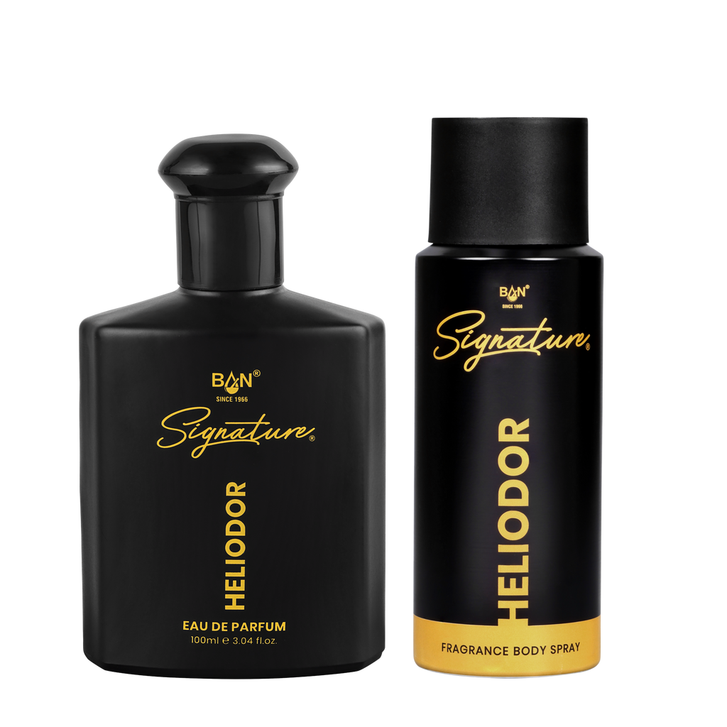 HELIODOR Signature Duo – Men's 100ml EDP & 150ml Deodorant Combo | Woody Chypre Leather