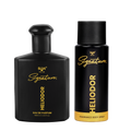 HELIODOR Signature Duo – Men's 100ml EDP & 150ml Deodorant Combo | Woody Chypre Leather