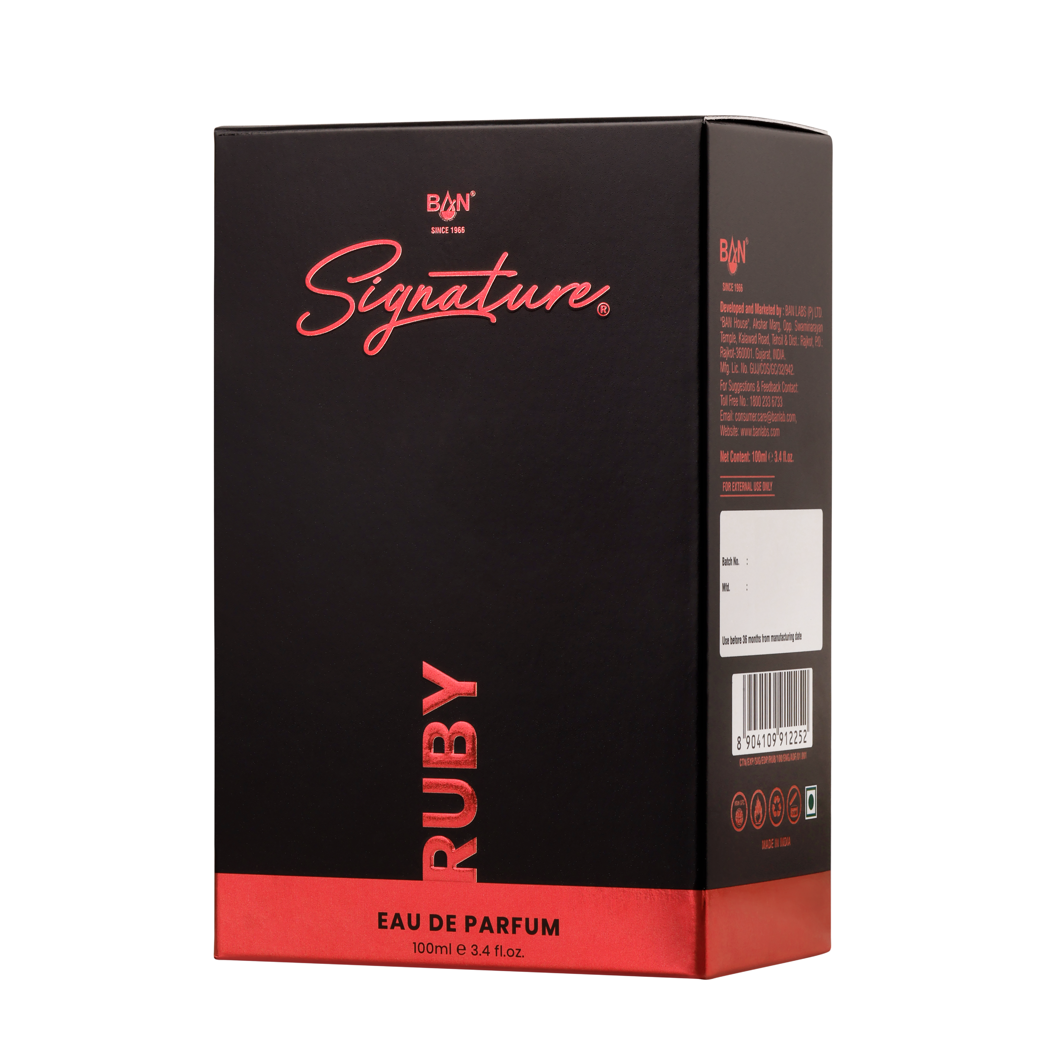 RUBY – Men's Eau De Parfum - 100ml | Aromatic Woody Fragrance