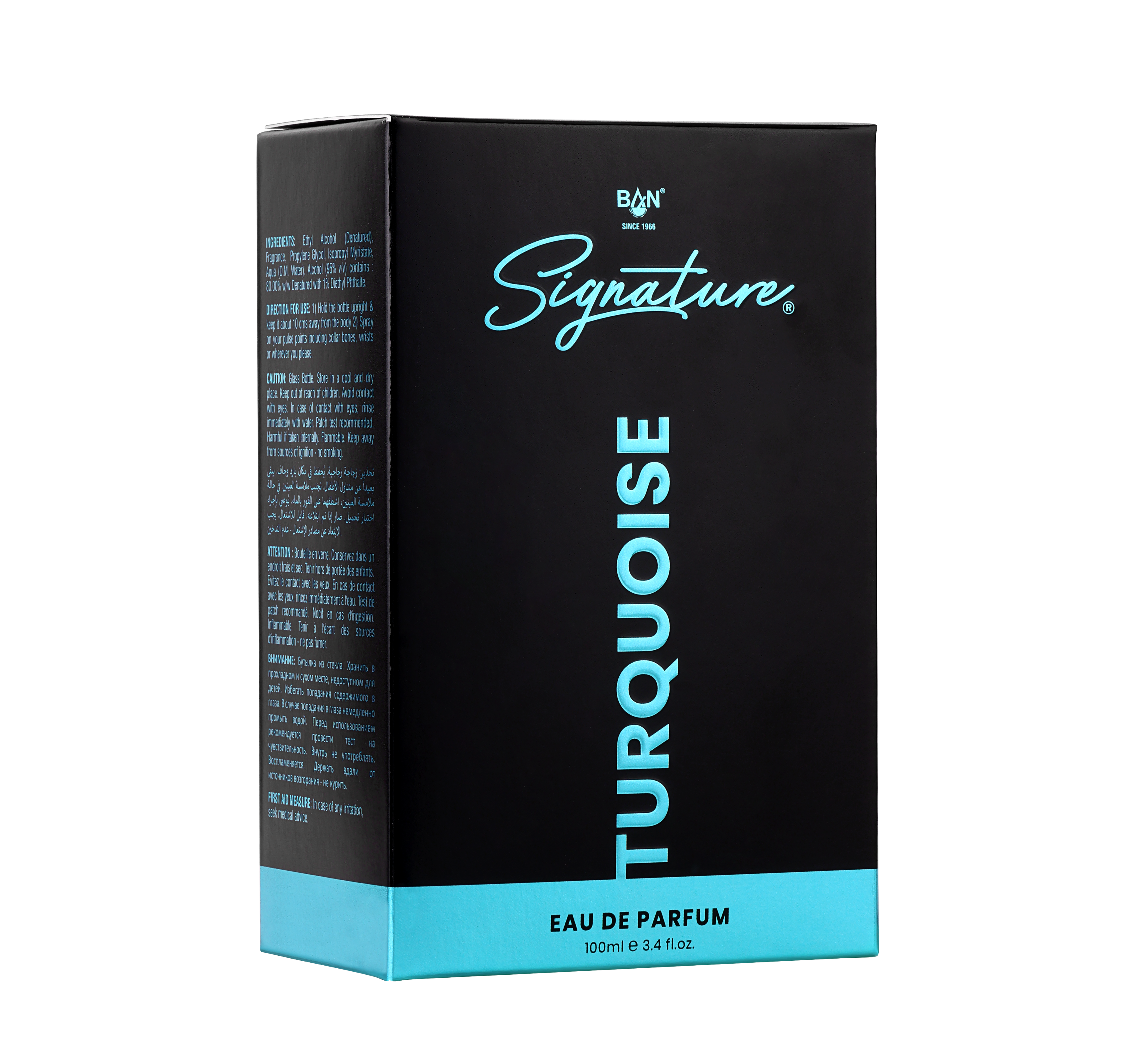 TURQUOISE – Men's Eau De Parfum - 100ml | Bold Amber Spicy Fragrance