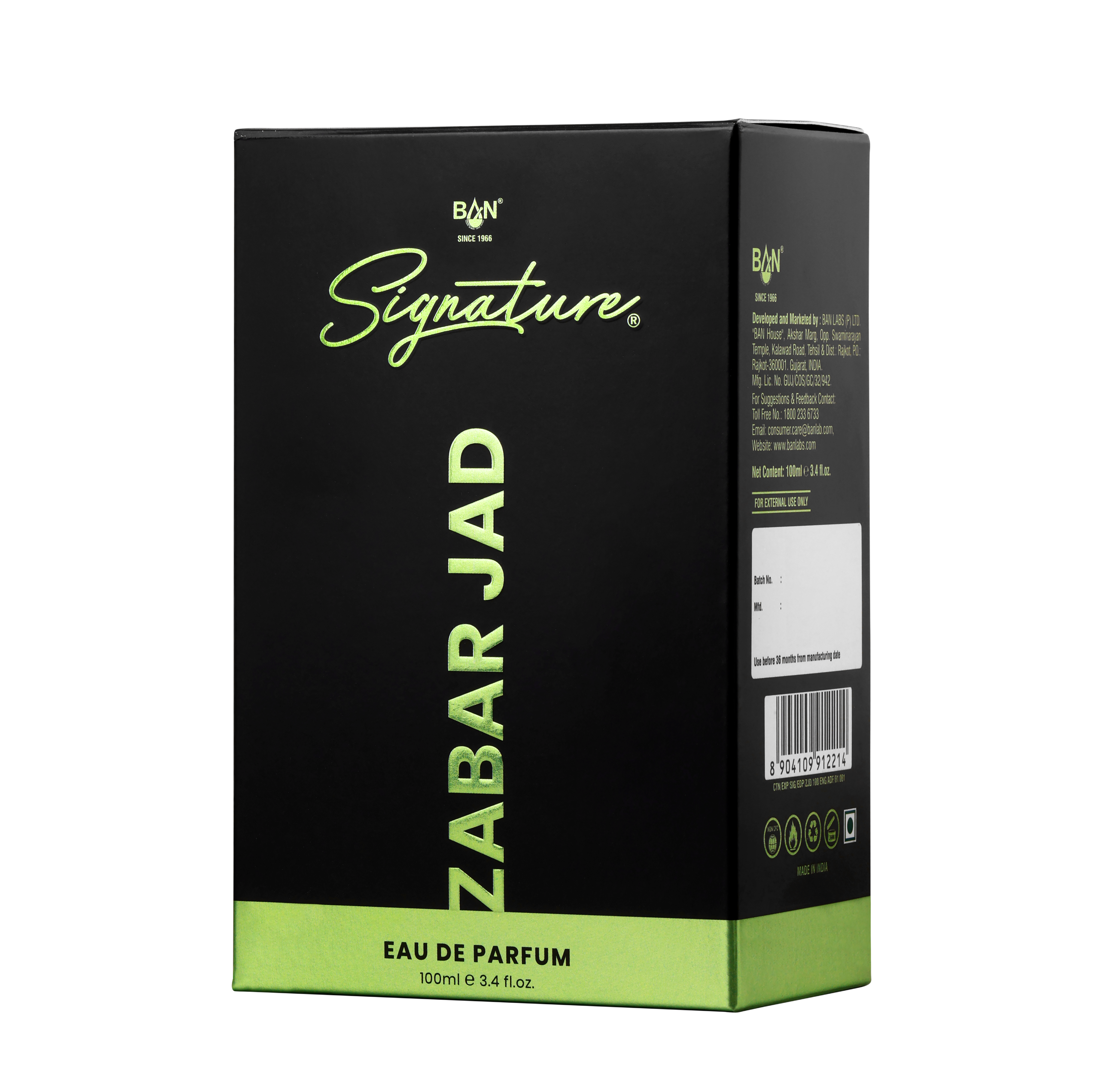 ZABAR JAD Signature Duo – Unisex 100ml EDP & 150ml