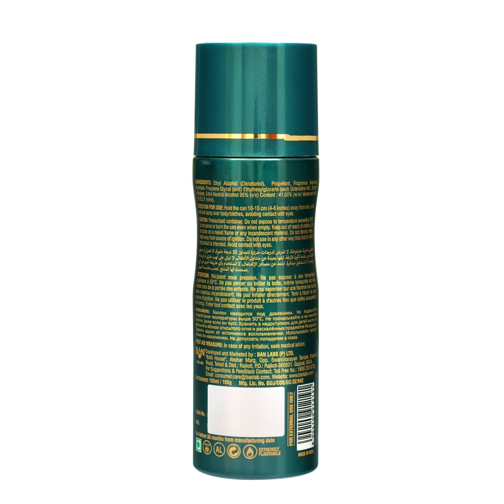 OASIS – Men's Perfume Deodorant - 150ml | Clean Fresh Woody Body Spray