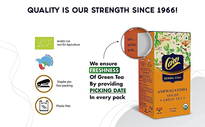 Ashwagandha Spiced Green Tea - Organic