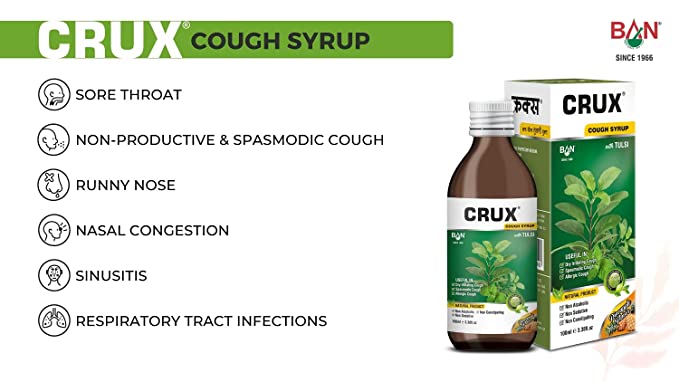 Crux Cough Syrup With Tulsi
