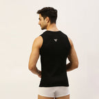 THE SECRET LOOM Mens Gym Vest - Rib 1X1 100% Super Combed Cotton