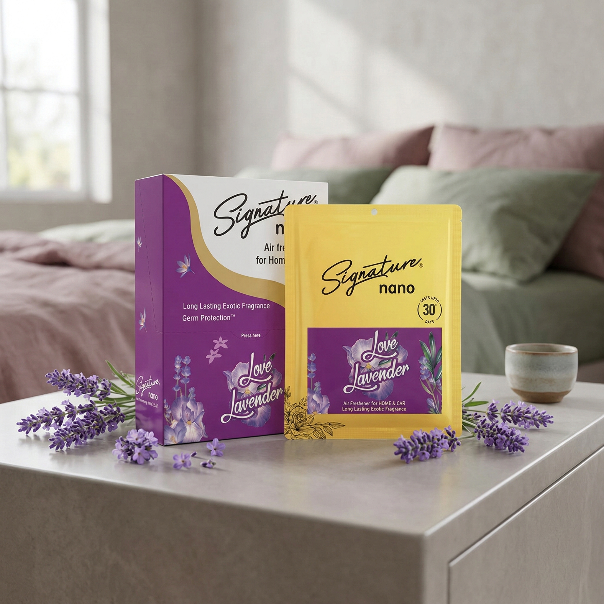 SIGNATURE NANO AIR FRESHENER HOME & CAR- LOVE LAVENDER 10G
