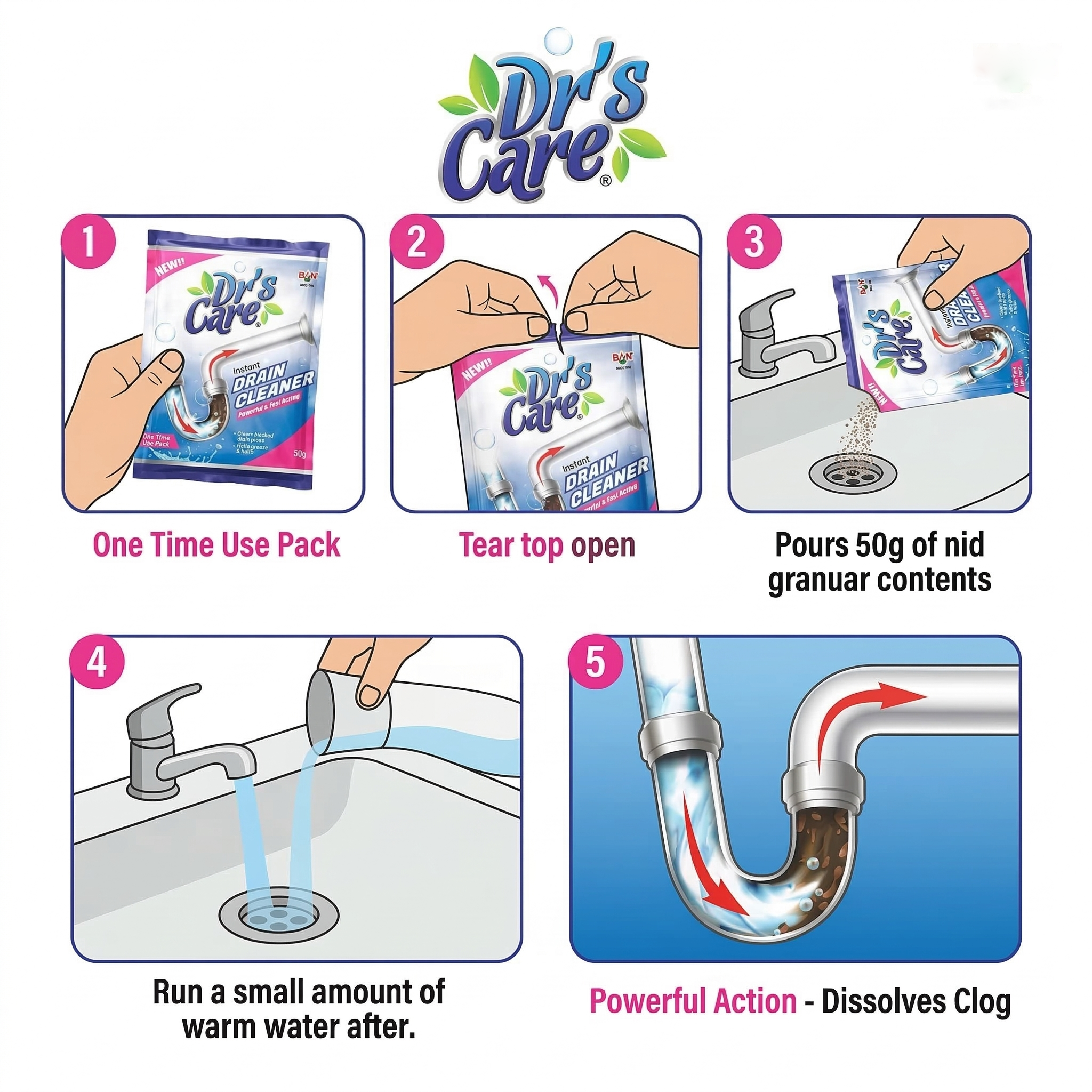 Dr’s Care Instant Drain Cleaner – Fast-Acting Clog Remover