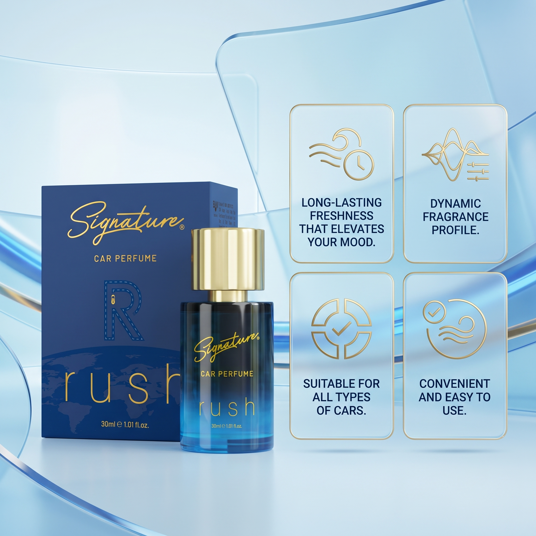 Signature Premium Car Perfume – 30 ML – Rush