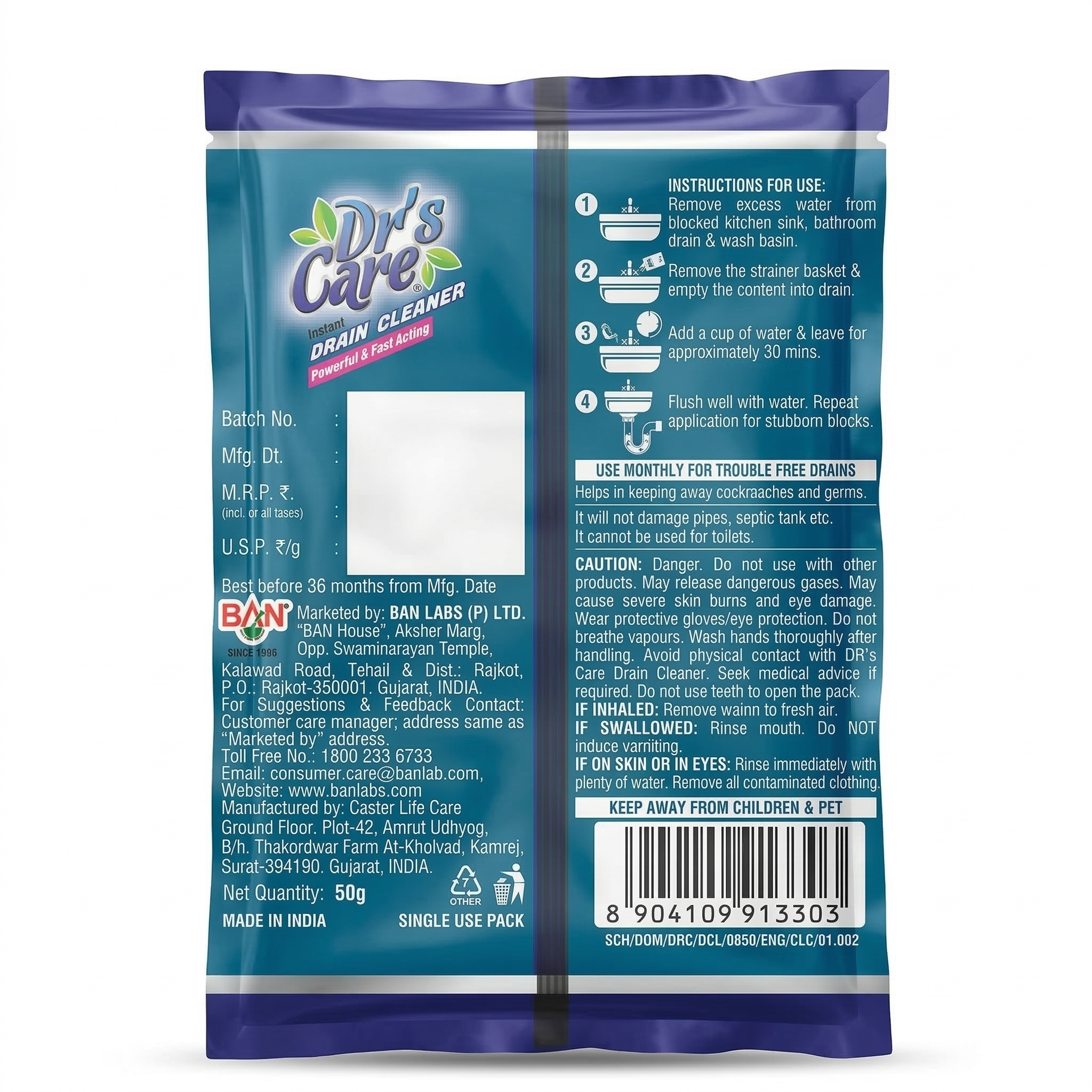 Dr’s Care Instant Drain Cleaner – Fast-Acting Clog Remover