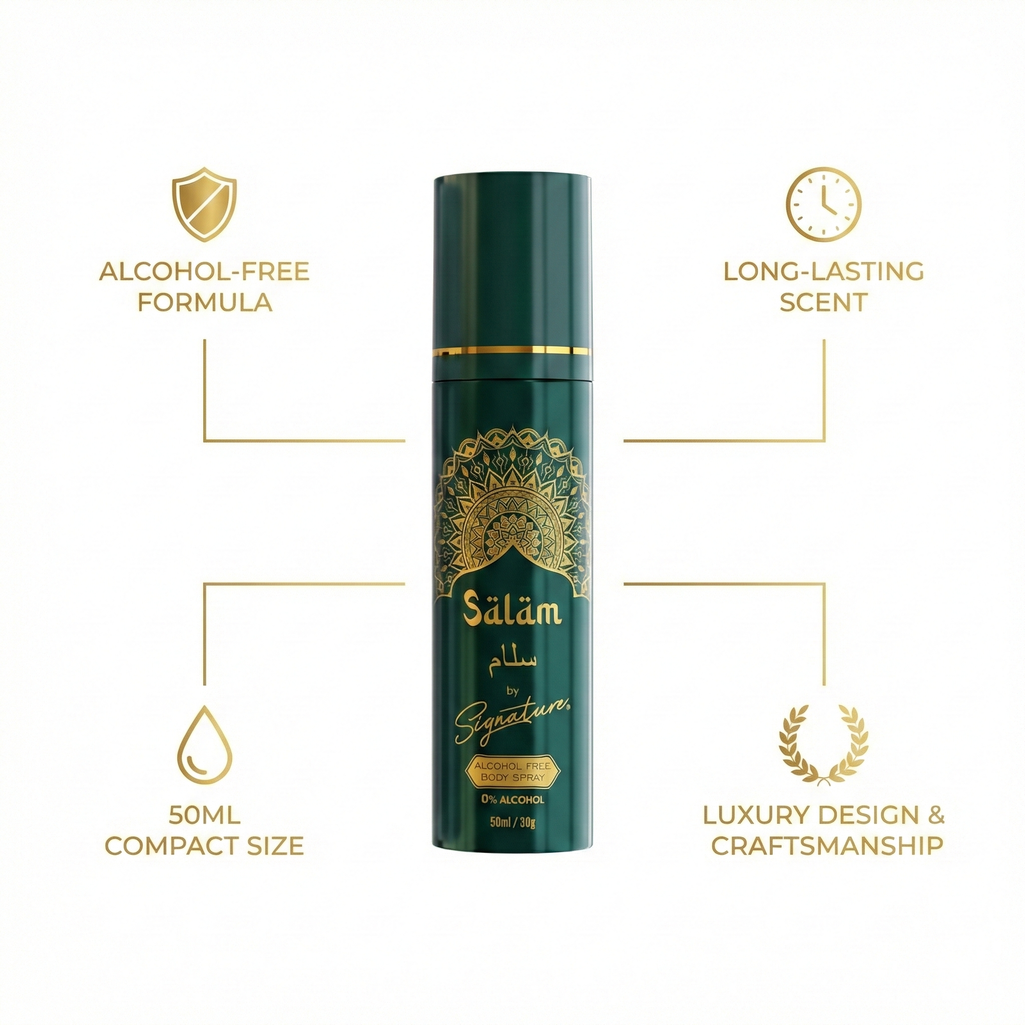 SIGNATURE PERFUME BODY SPRAY - NO ALCOHOL - 50ML - SALAM