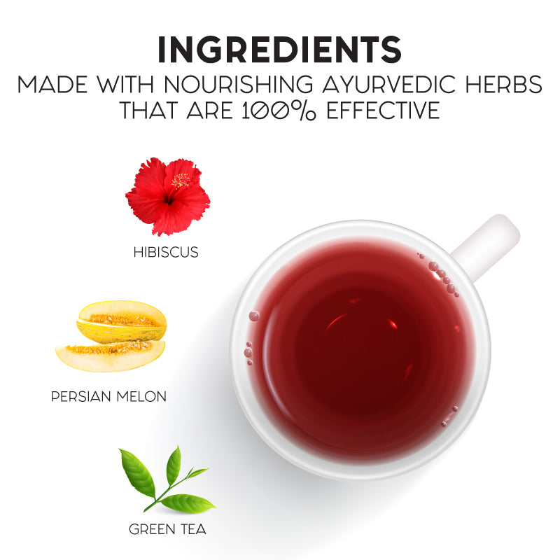 Hibiscus & Red Melon 2 in 1 Green Tea