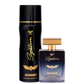 WINNER Signature Duo – Women's 100ml EDP & 150ml Deodorant Combo | Empowering Amber Floral