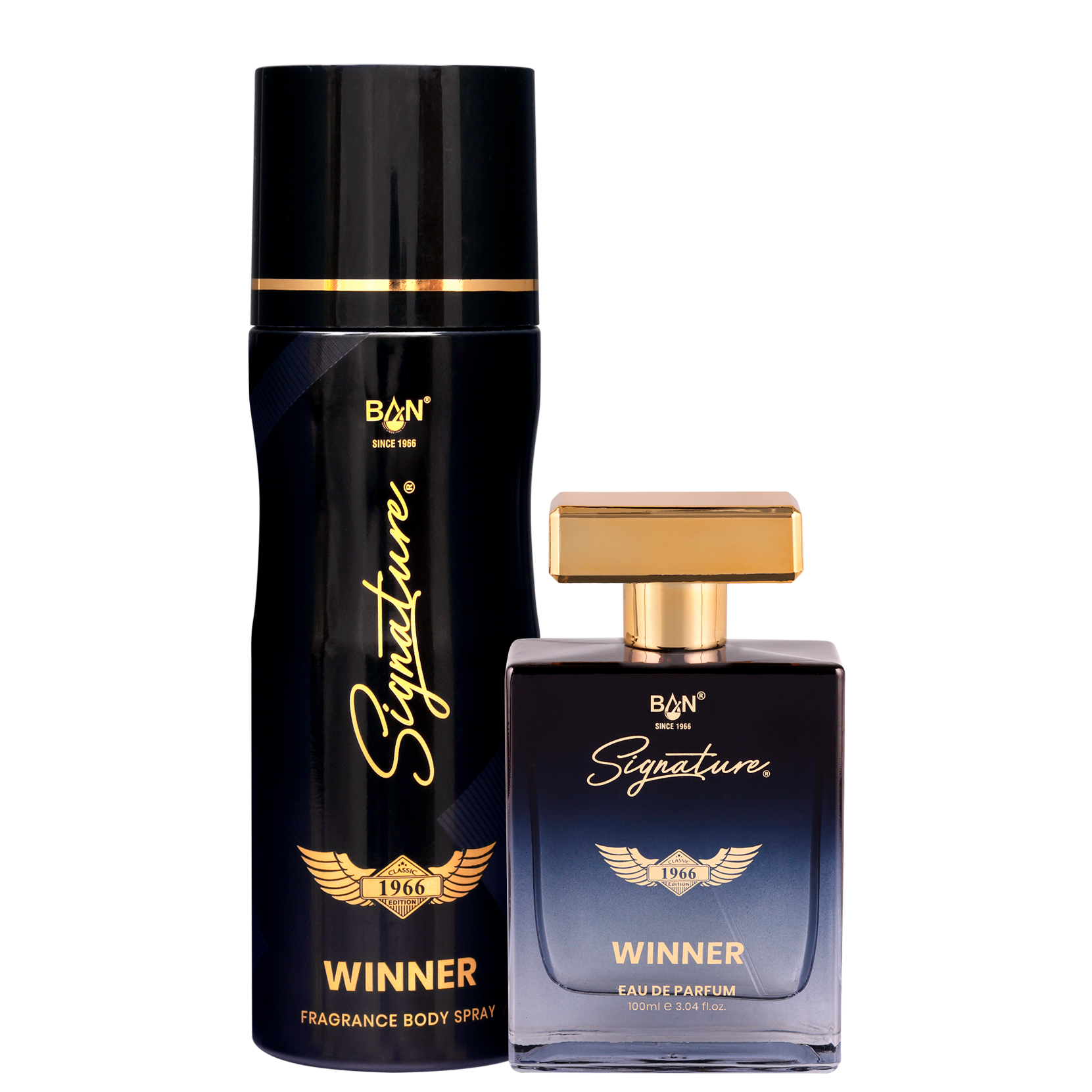 WINNER Signature Duo – Women's 100ml EDP & 150ml Deodorant Combo | Empowering Amber Floral