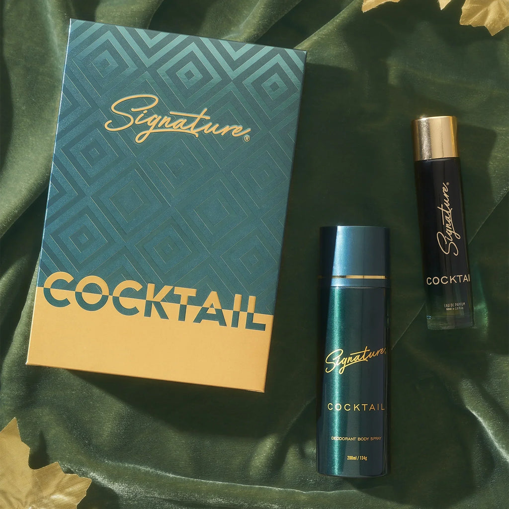 Signature Eau De Parfum + Deodorant Gift Set Combo- "COCKTAIL" - 60 ML EDP & 200 ML DEO