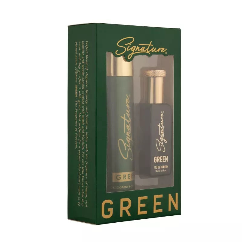 Signature Green Body Spray 70 ML + Green EDP 20 ML Gift Set Combo