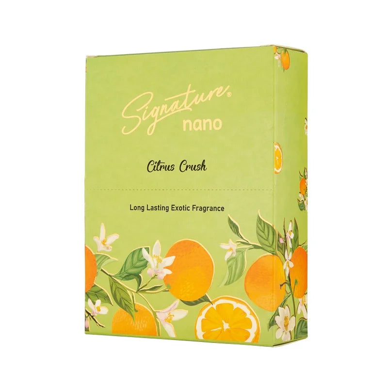 Signature Citrus Crush Nano Air Freshner 6 Sachet x 1 Box