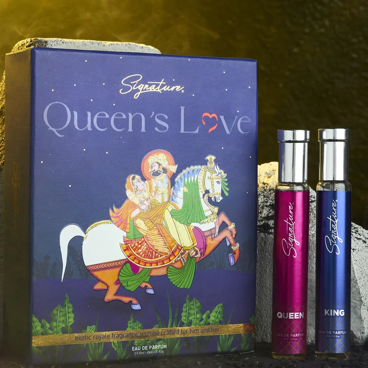 Signature Queen's Love Royal Gift Set King 30 Ml + Queen 30 Ml + FREE!! Cocktail Deodorant 200 ml