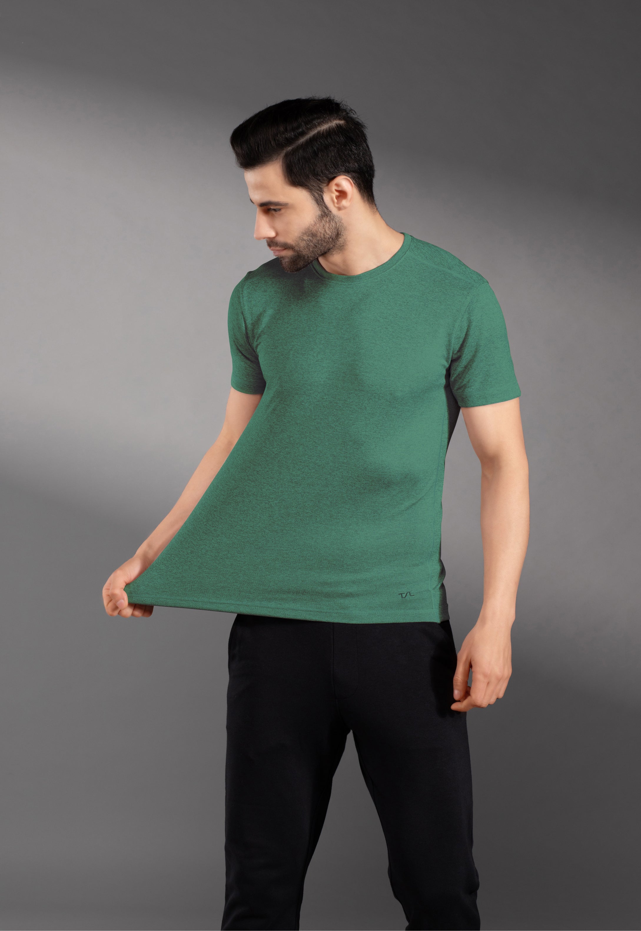 The Secret LoomMen's T-Shirt: 100% Polyester Double Cool Round Neck Gym T-Shirts