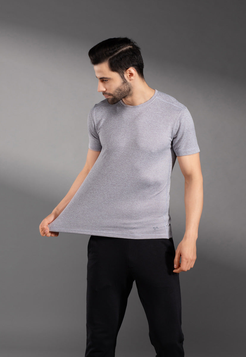 The Secret LoomMen's T-Shirt: 100% Polyester Double Cool Round Neck Gym T-Shirts