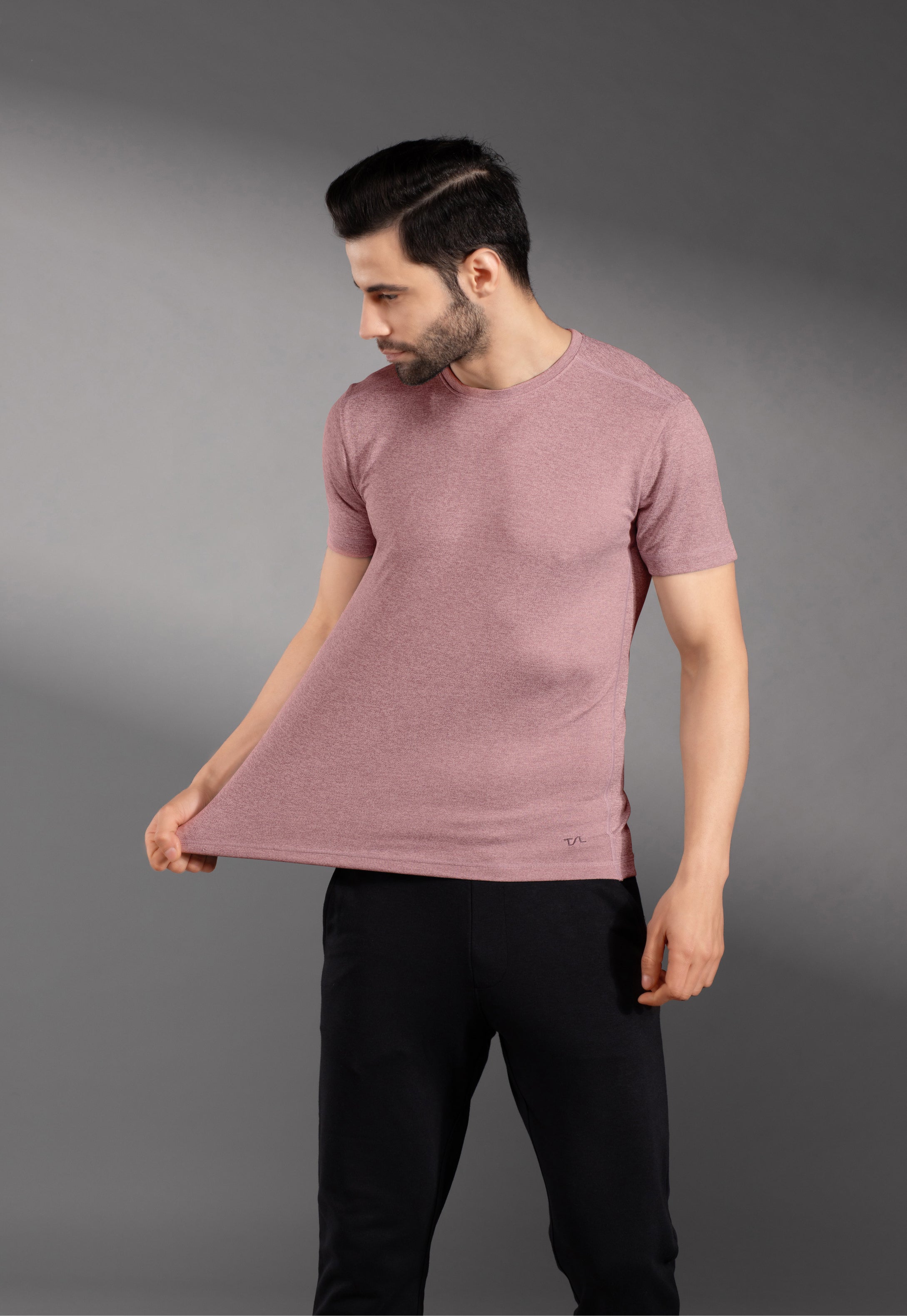 The Secret LoomMen's T-Shirt: 100% Polyester Double Cool Round Neck Gym T-Shirts