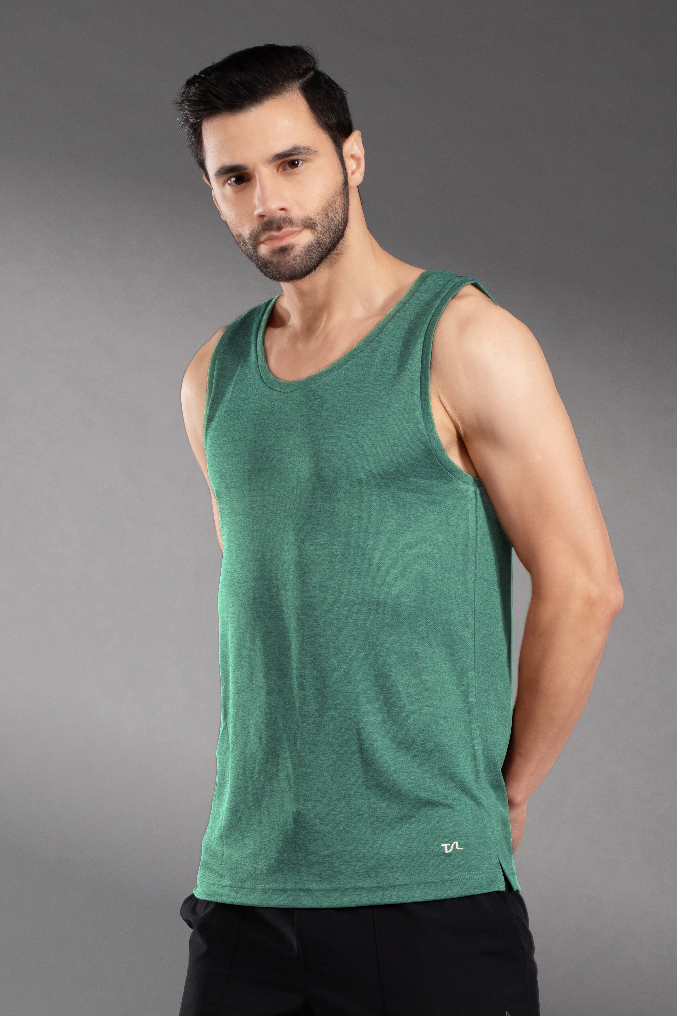 The Secret Loom Men's Gym Vest - Premium 100% Polyester Double Cool