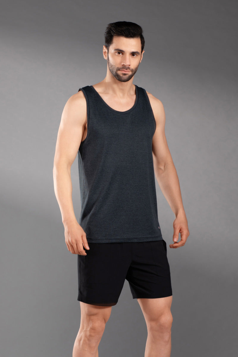 The Secret Loom Men's Gym Vest - Premium 100% Polyester Double Cool