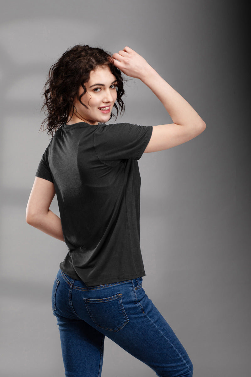 The Secret Loom Women's T-Shirt - 95% Bamboo, 5% Elastane - Premium T-Shirts for Women