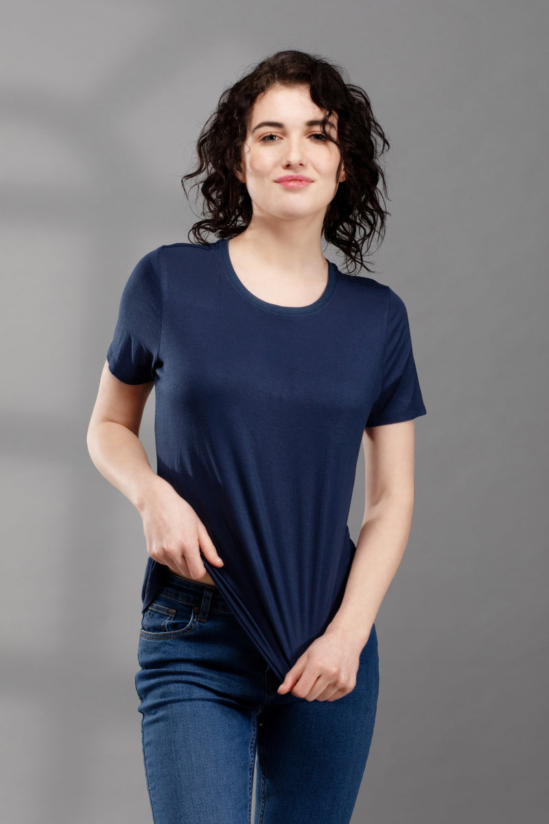 The Secret Loom Women's T-Shirt - 95% Bamboo, 5% Elastane - Premium T-Shirts for Women