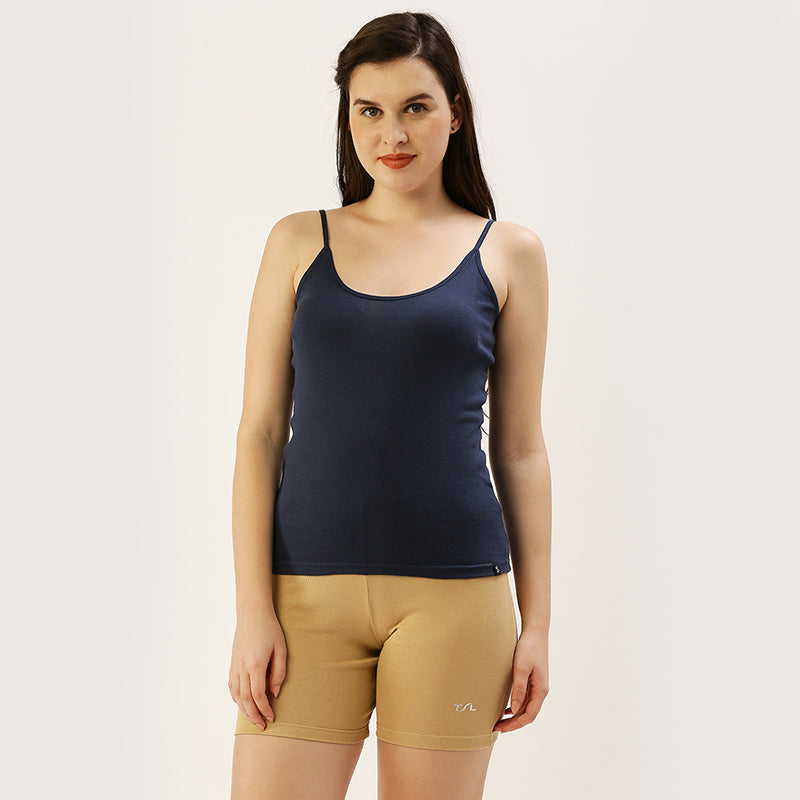 Women adjustable straps 1X1 Rib camisole