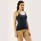 Women adjustable straps 1X1 Rib camisole