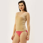Women adjustable straps 1X1 Rib camisole