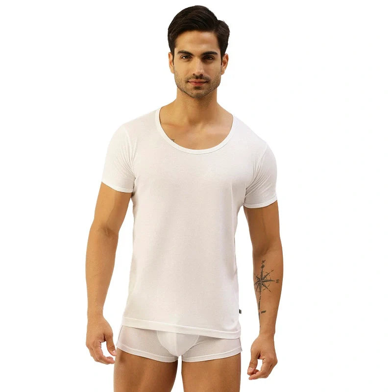 Men's Round - Neck s/s Vest - Single Jersey