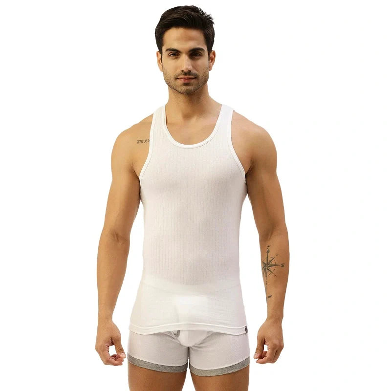 Men's Round Neck Vest - Drop Needle