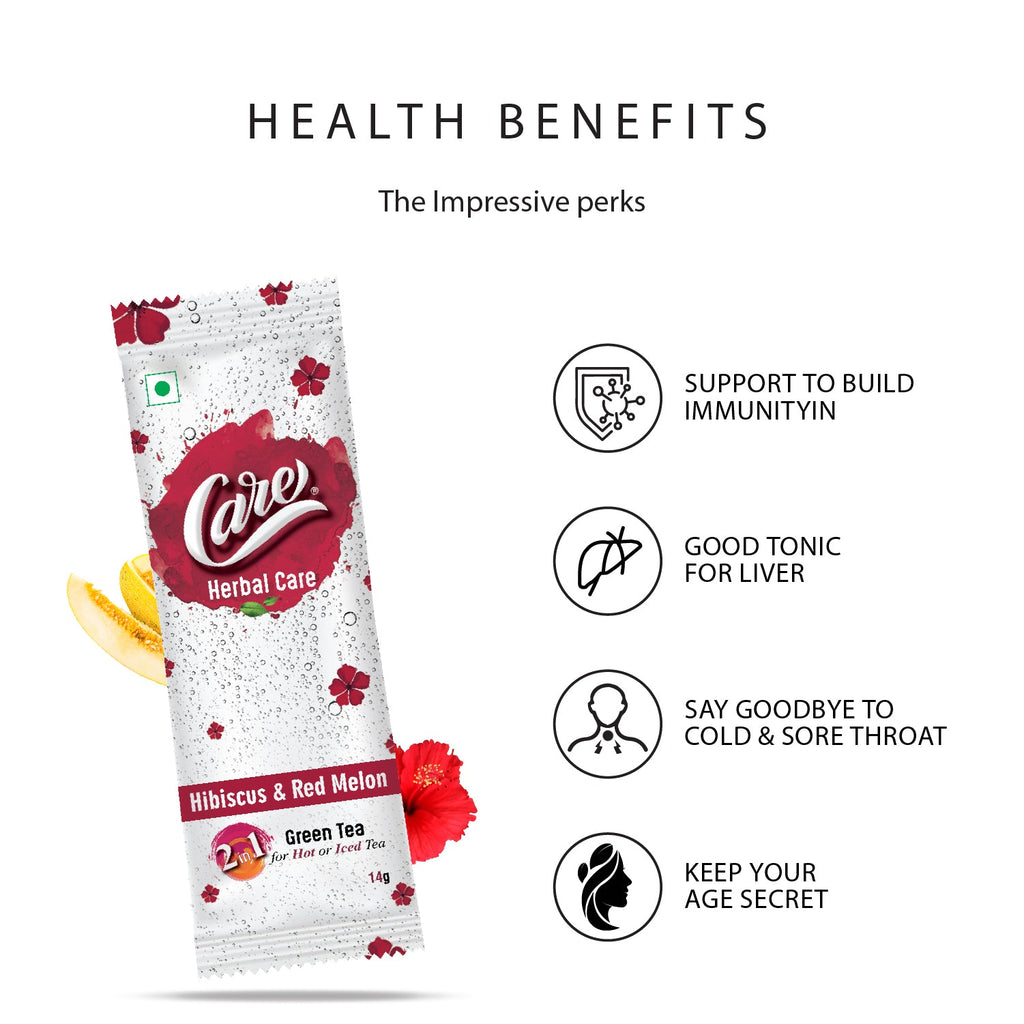 Hibiscus & Red Melon 2 in 1 Green Tea