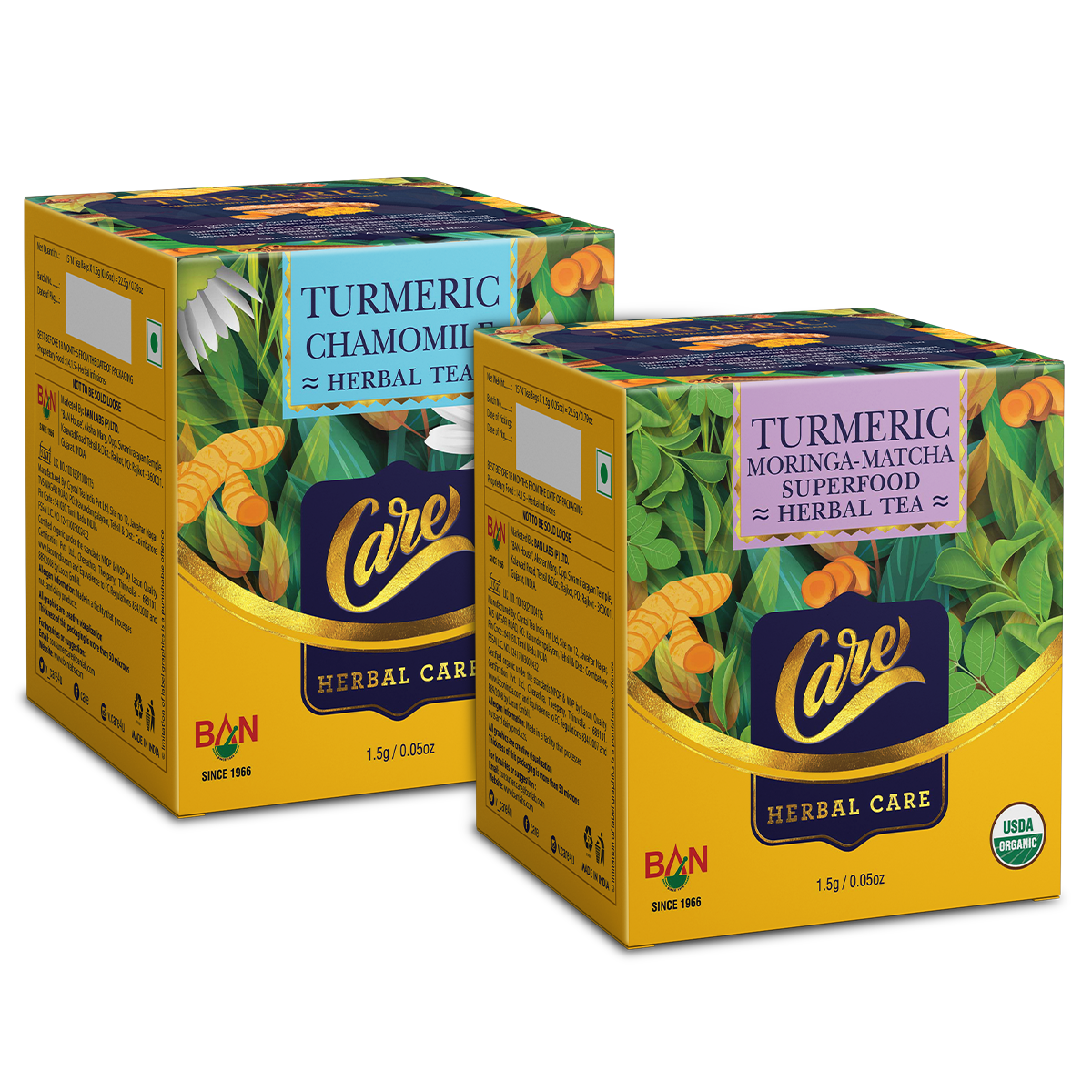 Turmeric superfood combo (15N CHAMOMILE HERBAL, 15N MORINGA MATCHA)