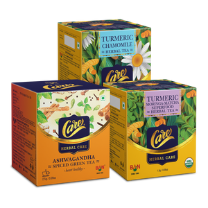 Turmeric Superfood and Ashwagandha Spiced Tea Combo ( 2.5Gx25N Ashwagandha,15N CHAMOMILE HERBAL, 15N MORINGA MATCHA)