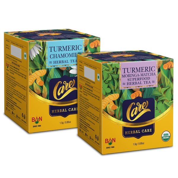 Turmeric superfood combo (15N CHAMOMILE HERBAL, 15N MORINGA MATCHA)